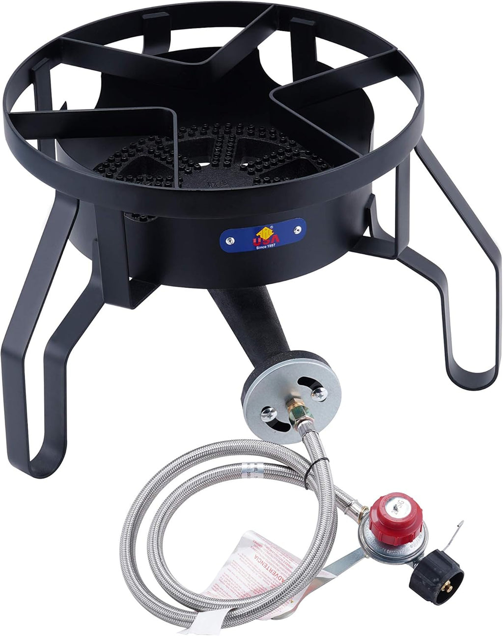 Cast Iron Propane Burner 200,000 BTU with Regulator & Hose W131