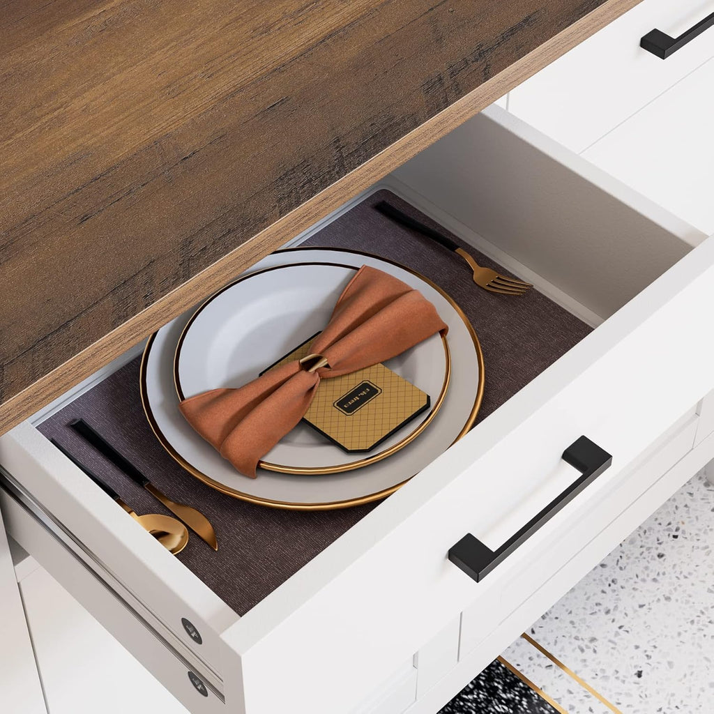 Ivory White Kitchen Storage Cabinet with Drawers and Doors X6916