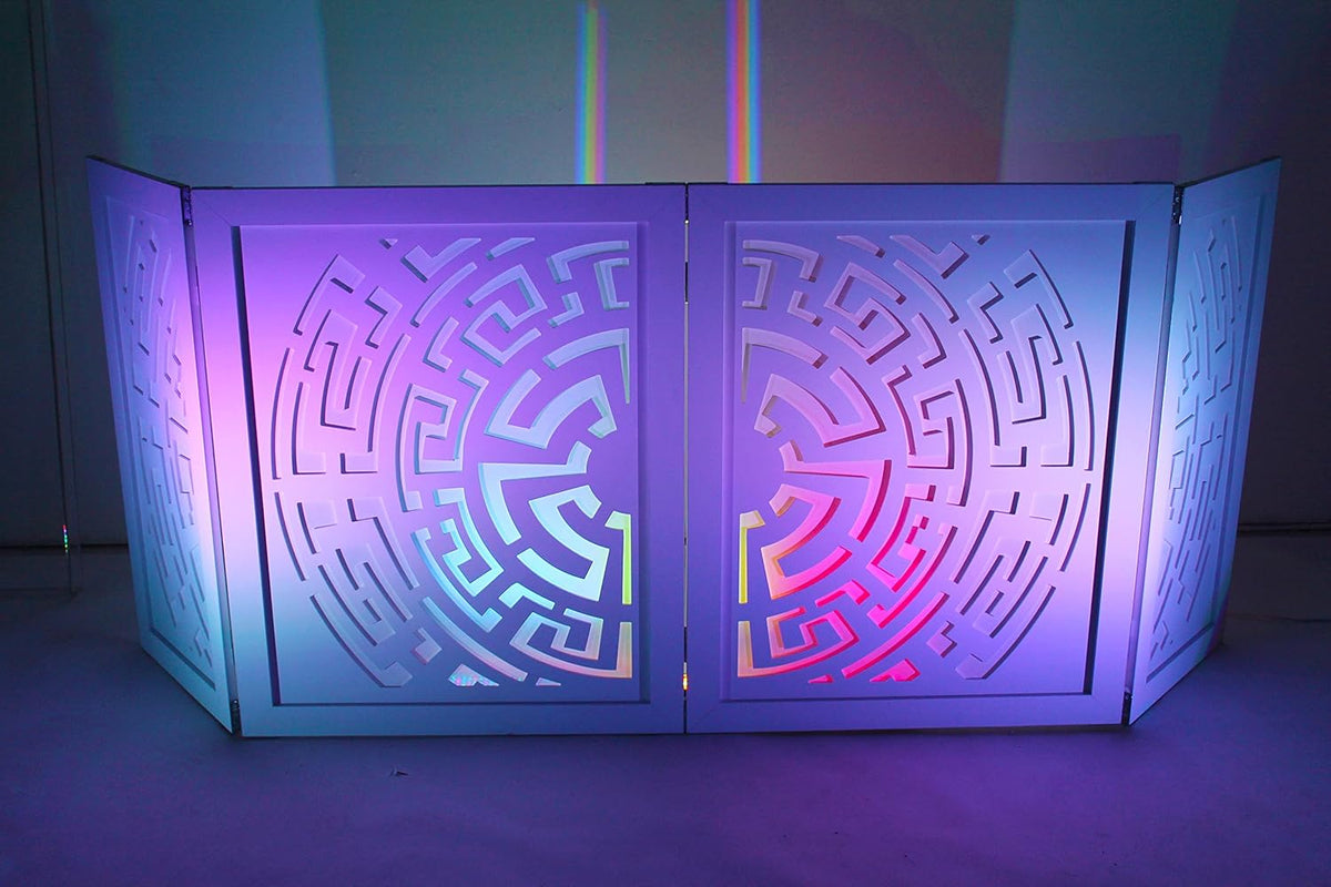 DJ Facade / DJ Booth 4 Panel White Frame C14676