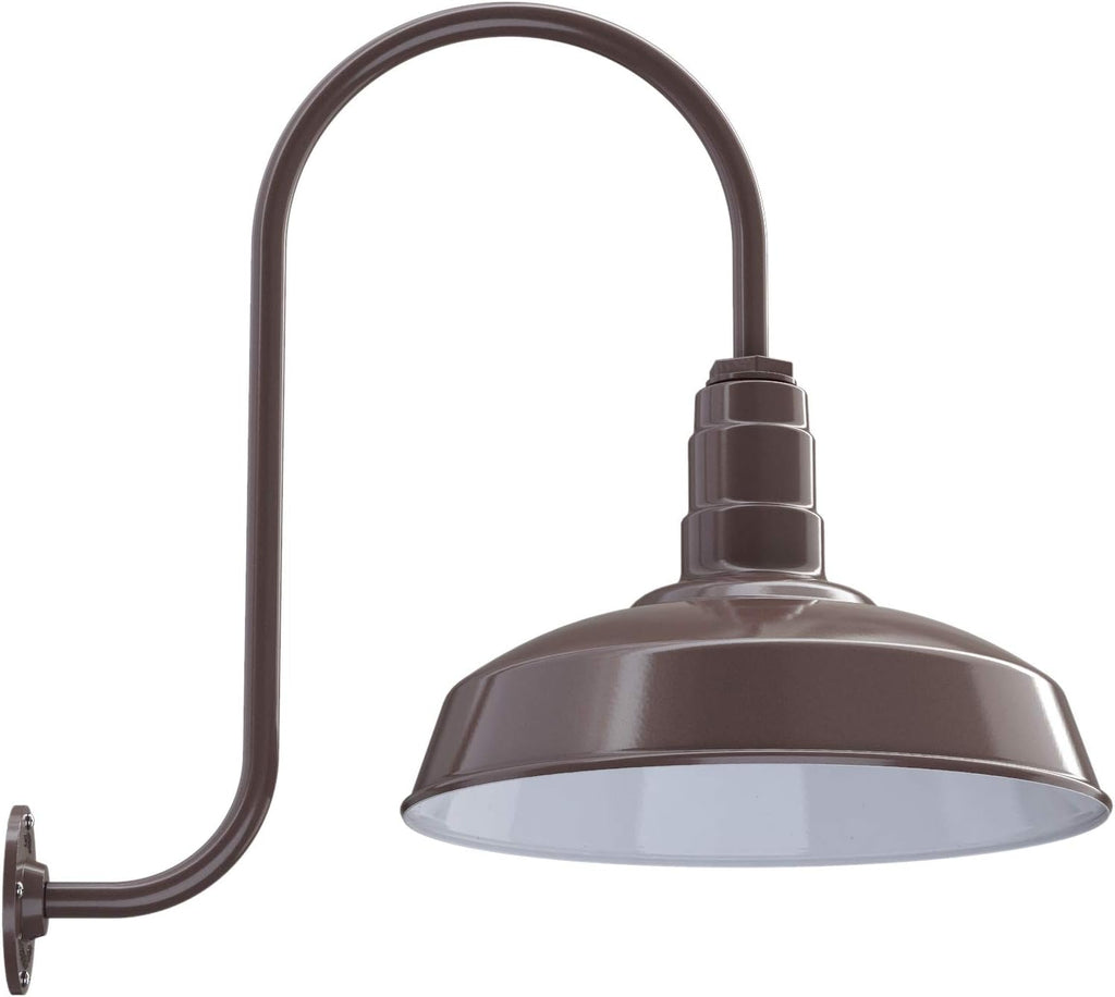 16 Dome 23 Gooseneck Galvanized Outdoor Wall Mounted Barn Light J6646
