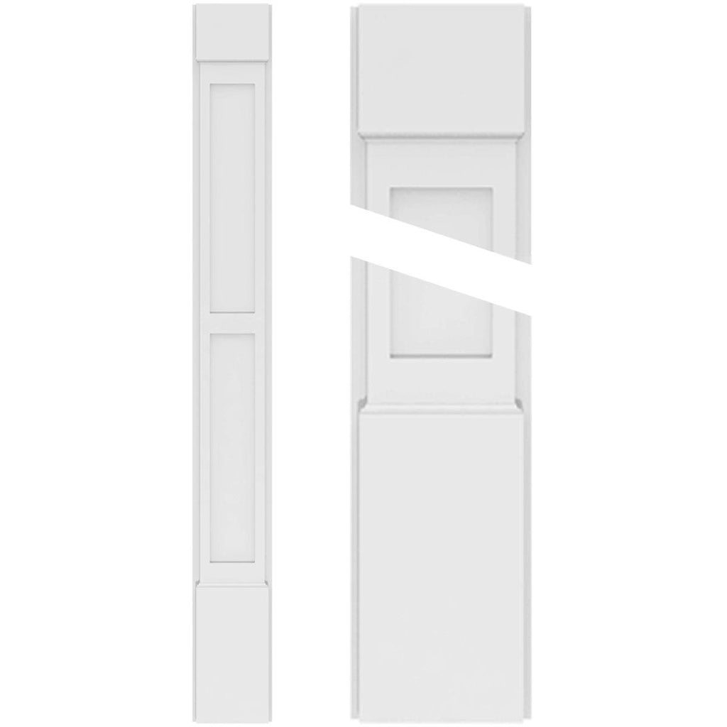 PVC Pilaster with Capital and Base (Pair) B502