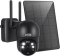 Solar Panel Security Surveillance Camera Outdoor Wireless 2.4g WiFi 360° PTZ Battery Spotlight Color 1080p Night Vision PIR Motion Detection 2-Way Audio Siren SD Cloud Storage IP65 Waterproof C730