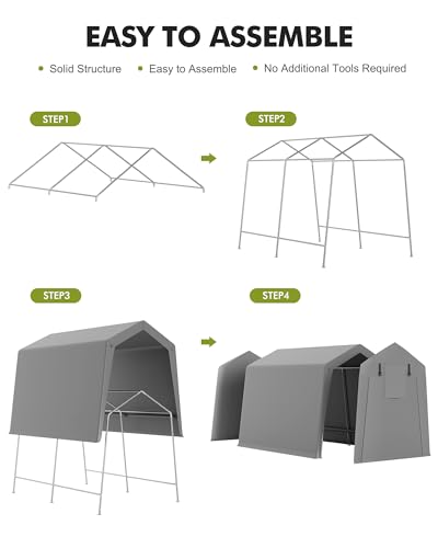 6x8 FT Waterproof Portable Storage Shed K583859