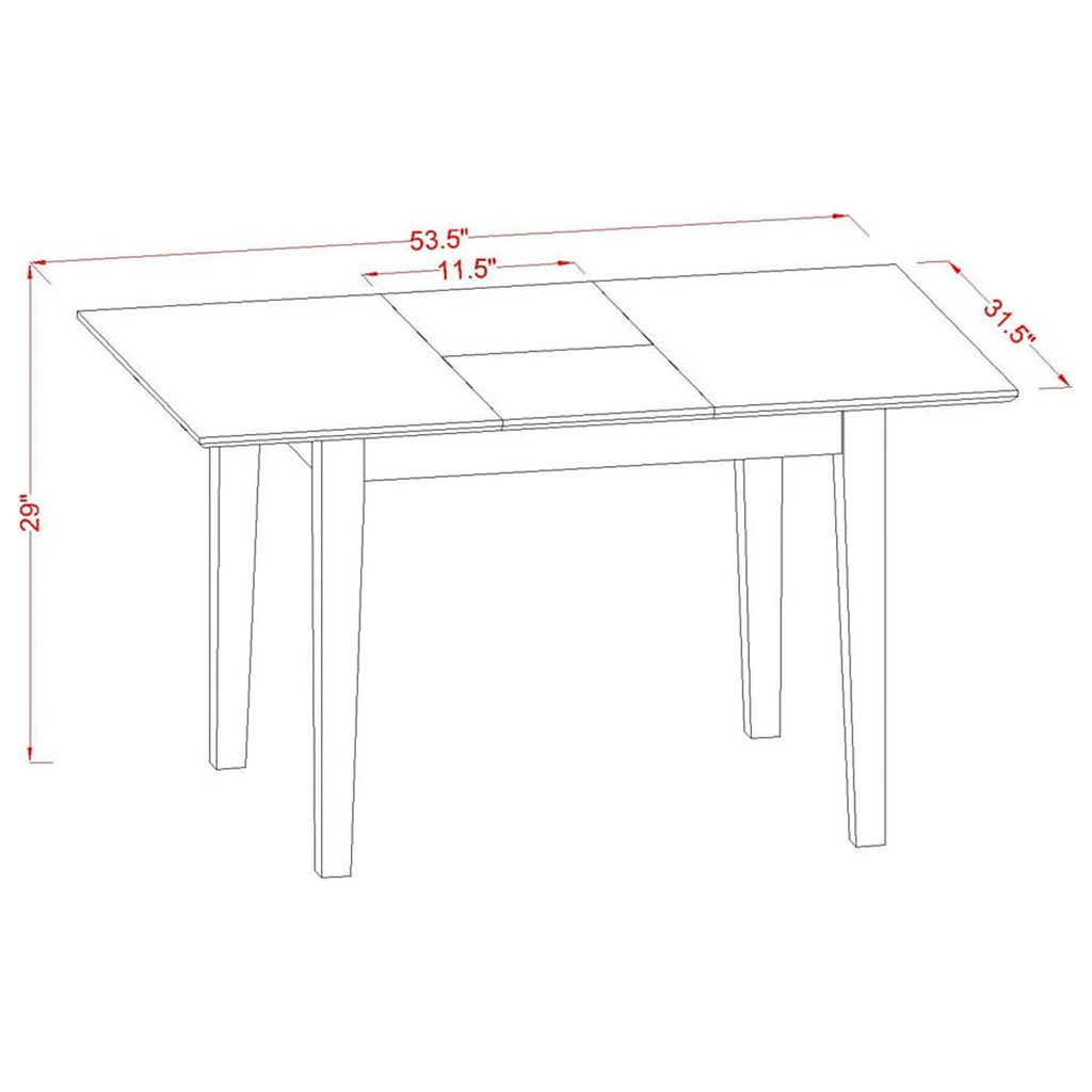5 Pc Dining Table and 4 Chairs W9173
