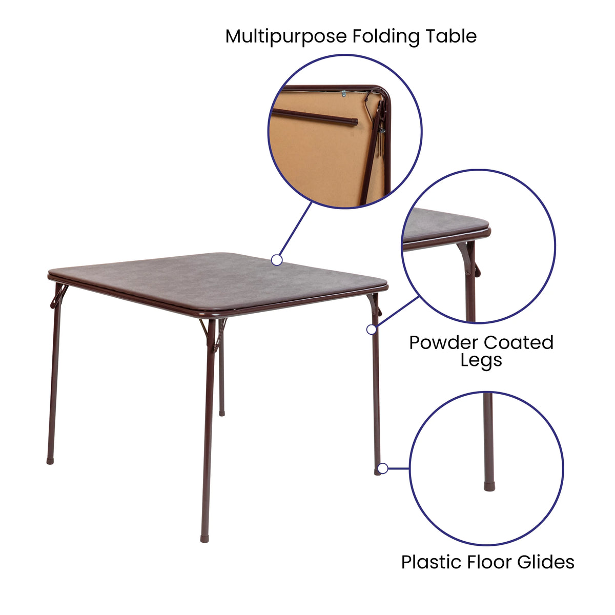 Brown Folding Card Table S84335