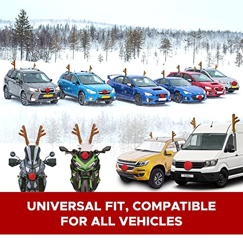 Car Reindeer Antlers & Nose Christmas Decoration Kit S280