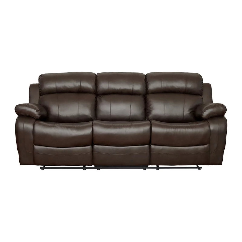Brown Double Reclining Sofa with Cup Holders P656889