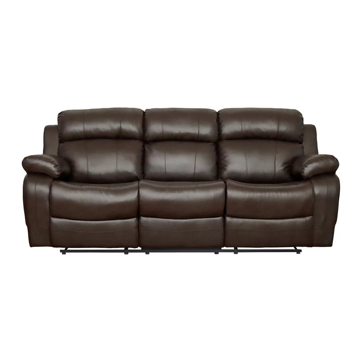 Brown Double Reclining Sofa with Cup Holders P656889