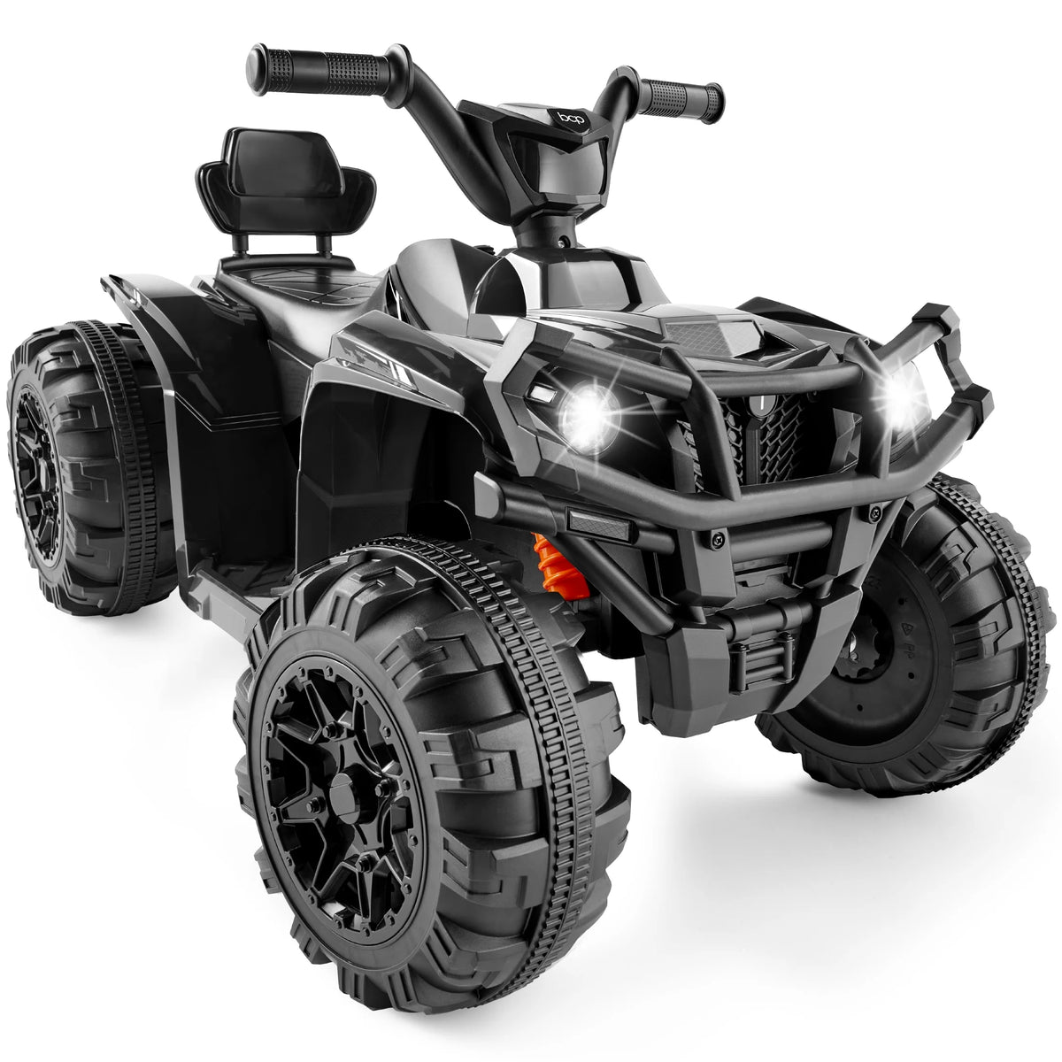 12V Kids Ride-On ATV Quad with LED Lights, Black V6313