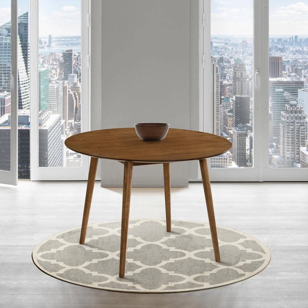 42" Round Walnut Wood Dining Table D827226