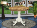 Antique Round Acacia Wood Dining Table E383