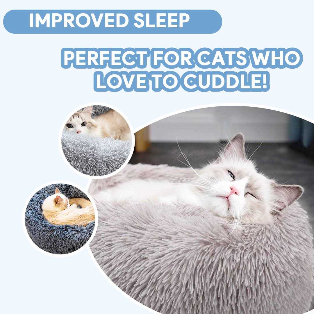 Grey Anti Anxiety Cat Bed J73349