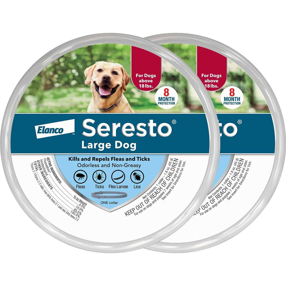 Flea and Tick Collar for Large Dogs Over 18 Pounds S805144