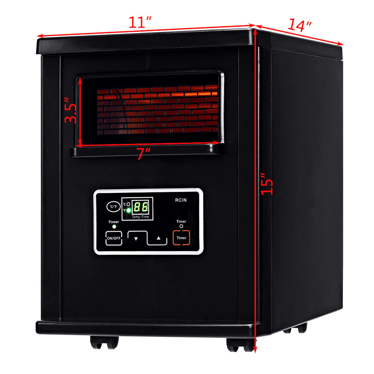 1500W Electric Infrared Quartz Space Heater Q980
