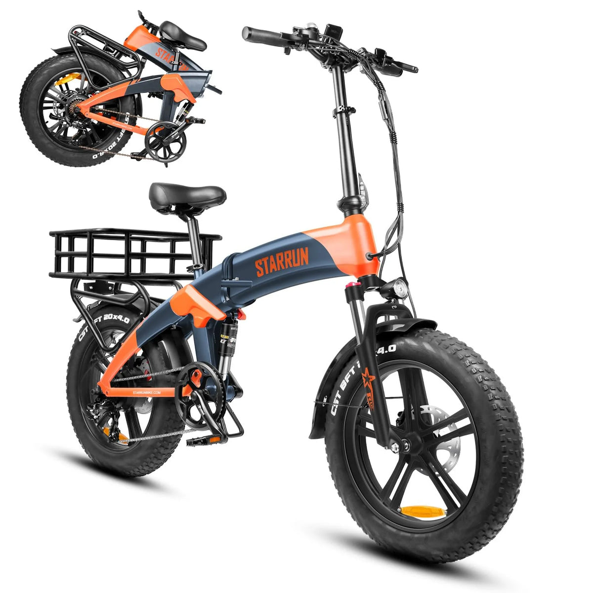 Foldable Electric Bike 52V 15AH Removable Battery Full Suspension J78938