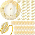 100 Set Gold 15 Inch Round Placemats and Napkin Rings L522