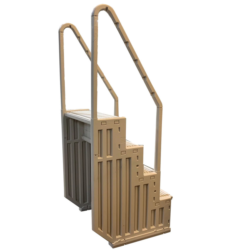 Above Ground Swimming Pool Ladder 4 Stair Step System Warm Gray M91737