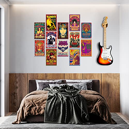 Vintage Rock Band Posters 12 Set 7.8X11.8 Inch E806167