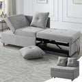 3 in 1 Convertible Velvet Sofa Bed with 2 Pillows B66841