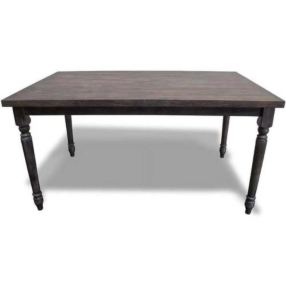 Grey Wood Veneer Distressed Dining Table D520
