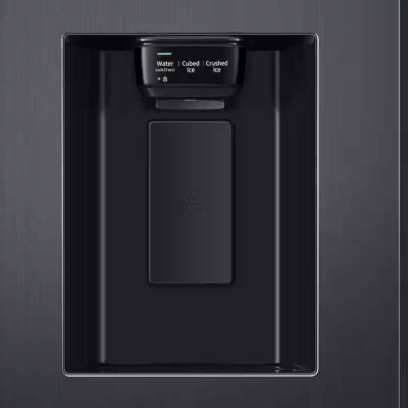 Side by Side Refrigerator in Black Stainless Steel Y3928