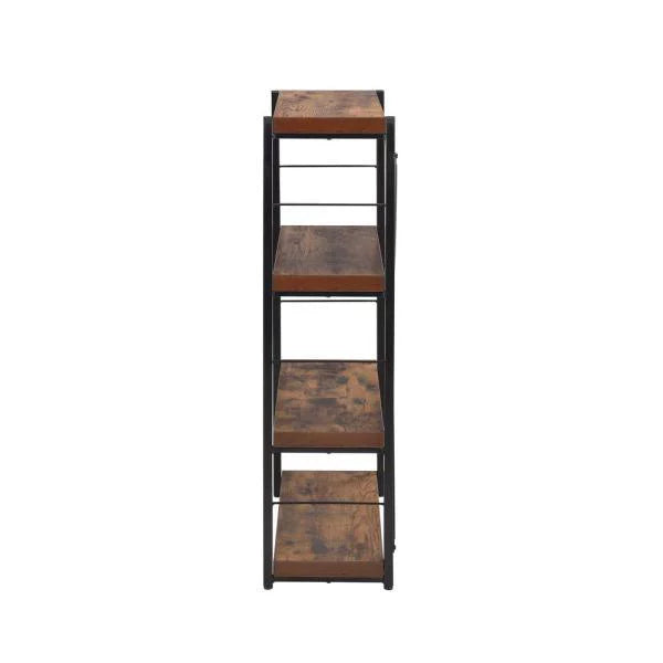 Weathered Oak & Black Bookshelf U2890