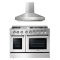 48 Gas Burner Electric Oven Range and Range Hood F100