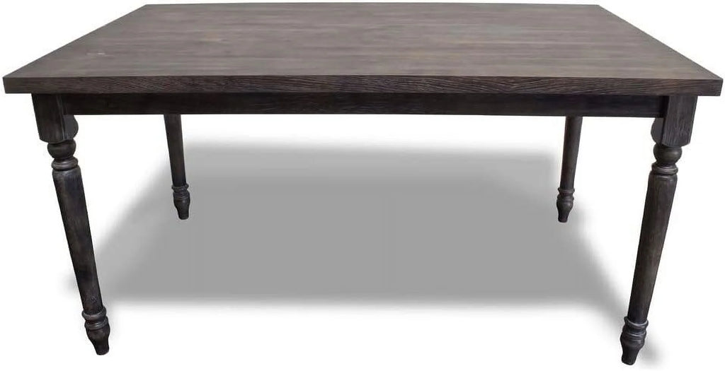 Grey Wood Veneer Distressed Dining Table D520