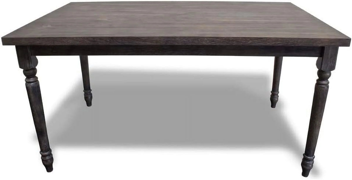 Grey Wood Veneer Distressed Dining Table D520
