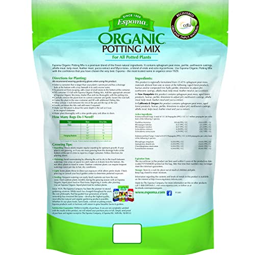 Organic Potting Soil Mix 8qt Pack of 2 M610068