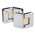 Chrome with Brass Accents 135 Degree Glass-to-Glass Standard Hinge X269