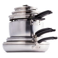 Stainless Steel Ceramic Nonstick 11-Piece Cookware Set V709