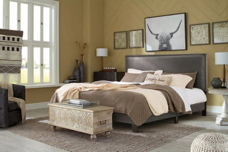 King Upholstered Bed Gray P14588