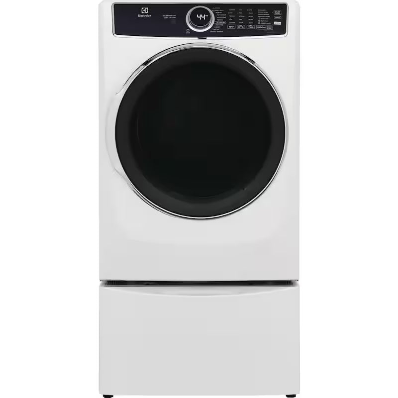 White Laundry Pedestal with Storage Drawer Z39369