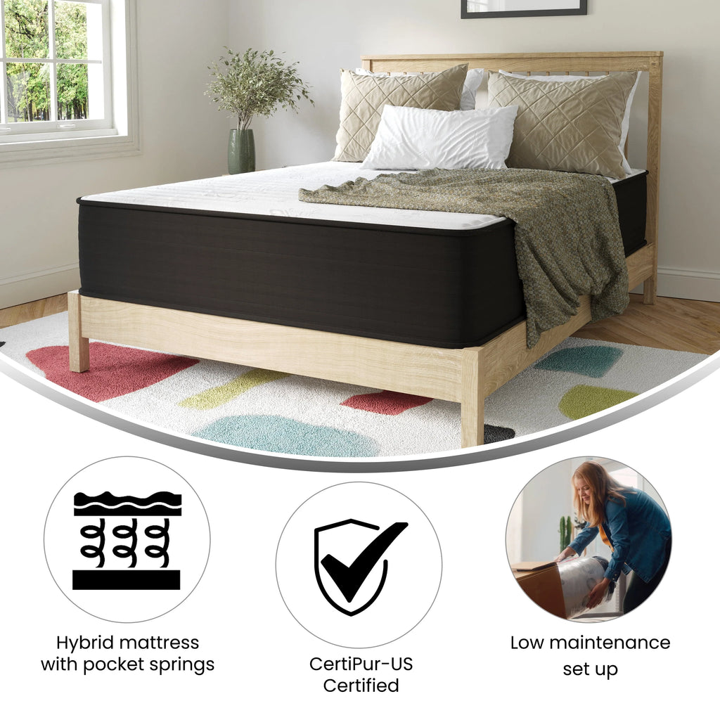 12” Foam & Pocket Spring Hybrid Mattress, Full A159