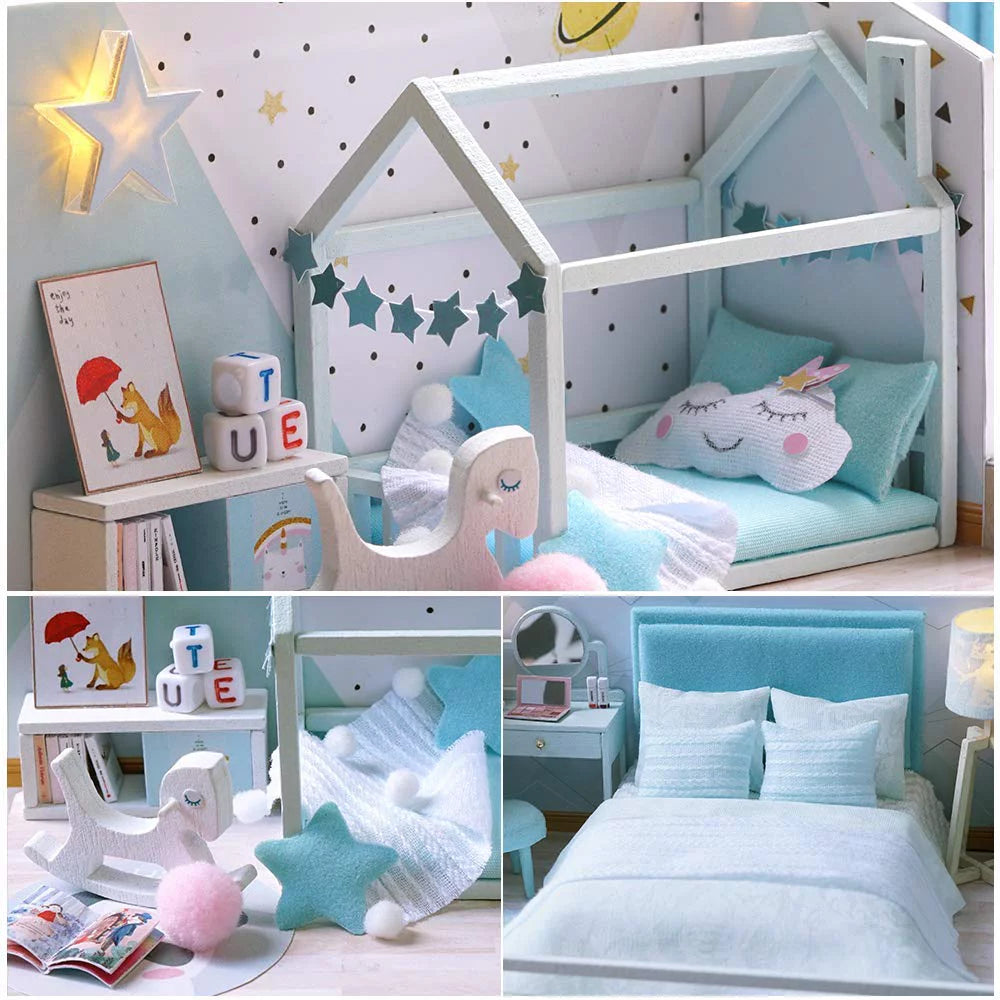 DIY Dollhouse Miniature Kit with Furniture and Music Movement R2489