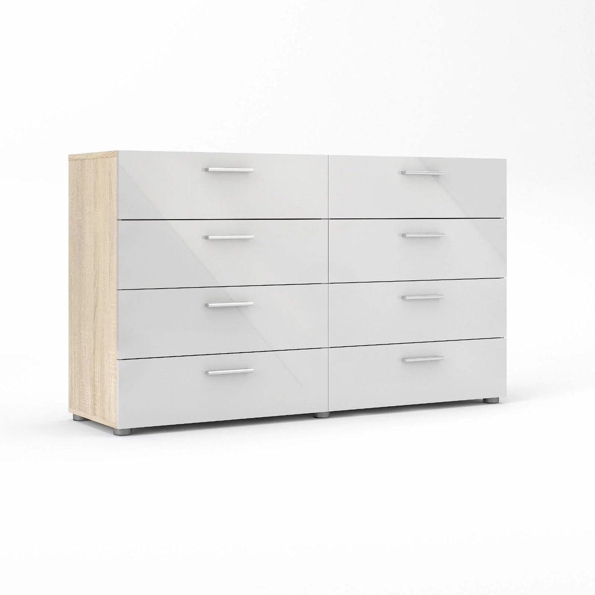 White 8 Drawer Double Dresser V865627