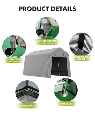 6x8 FT Waterproof Portable Storage Shed K583859
