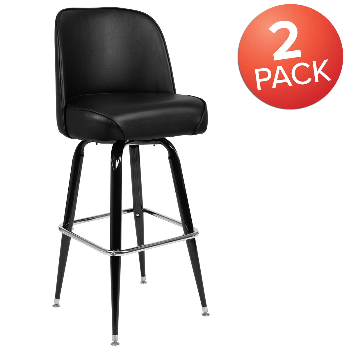 2 Pack Metal Swivel Barstool H9044