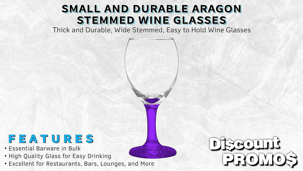 Purple 8.5 Oz Wine Glasses Set I6591