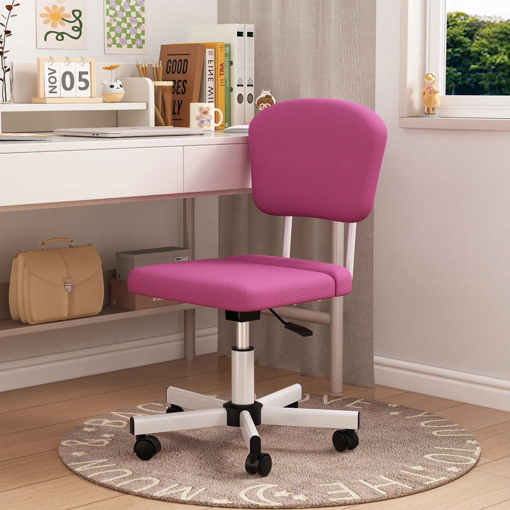 Pink Ergonomic Office Chair with Lumbar Support Y8495