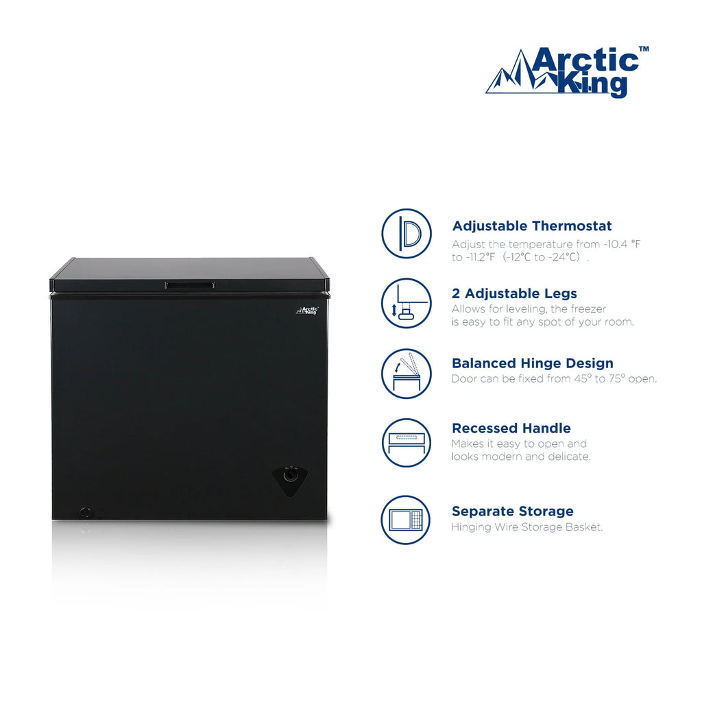 7 Cu ft Black Chest Freezer X714