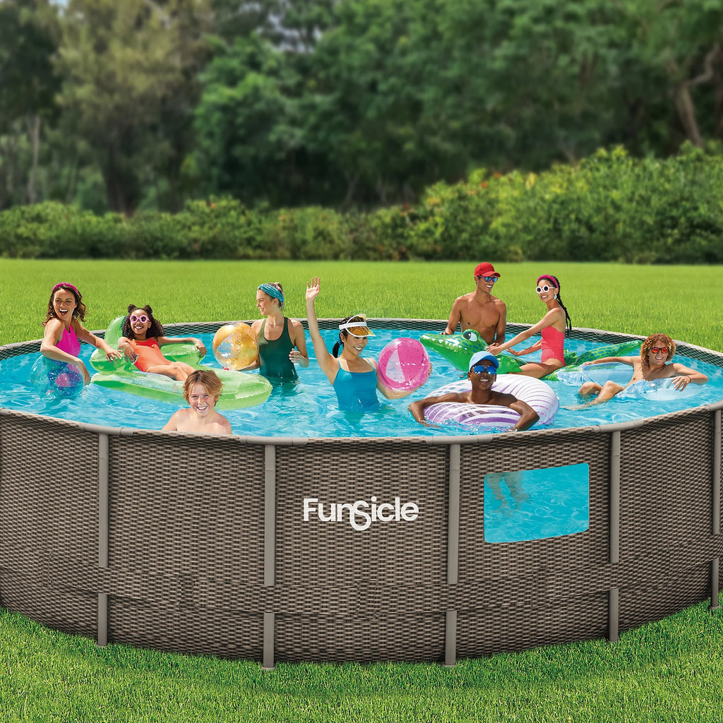18 ft Round Above Ground Frame Swimming Pool C69345