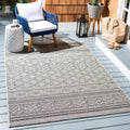 Black Grey Geometric Chevron Indoor Outdoor Area Rug B344763