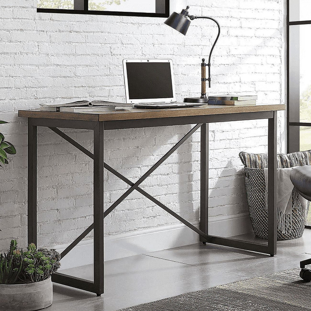 Brown Metal Frame Writing Desk L37531