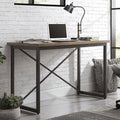 Brown Metal Frame Writing Desk L37531