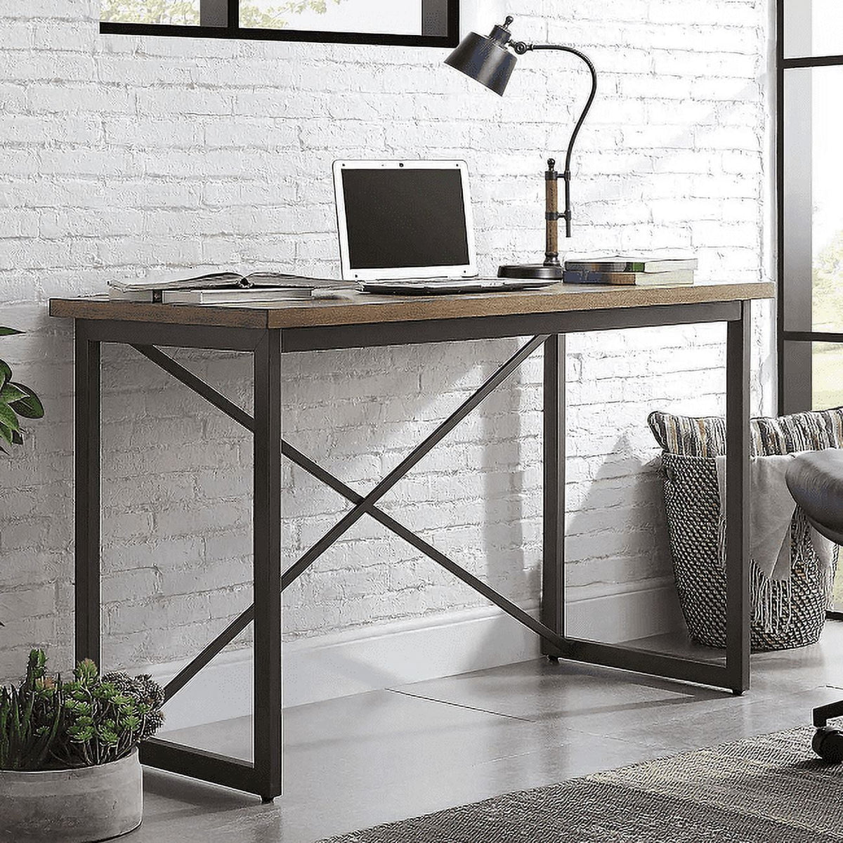 Brown Metal Frame Writing Desk L37531