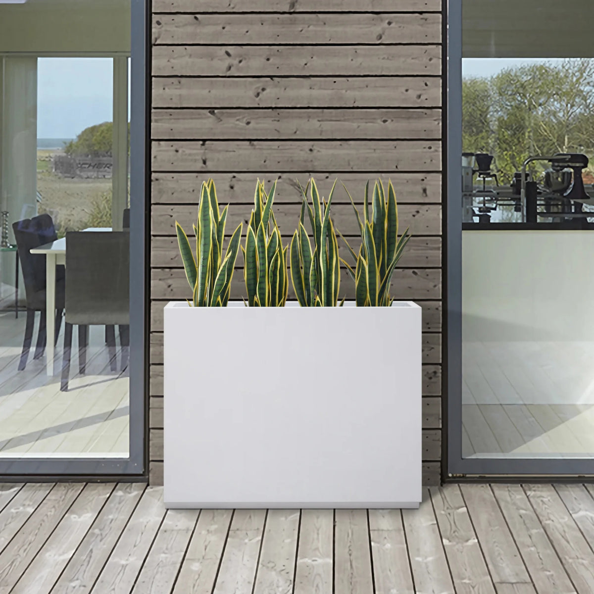 White Metal Planter Box Z607694