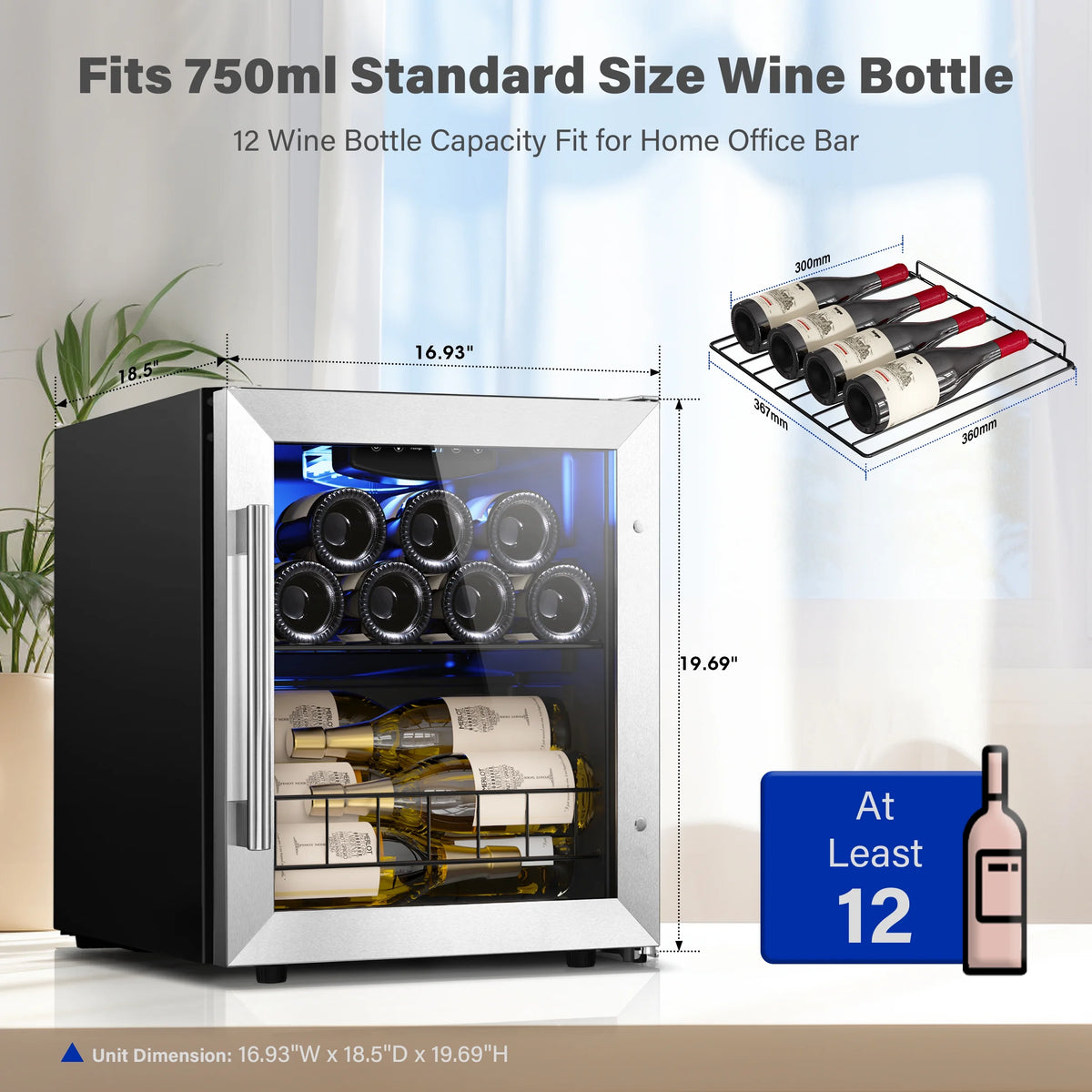 Freestanding 12 Bottle Wine Refrigerator S310134