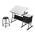 Black/White Hobby Table with Stool F4605